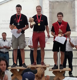 Podium Championnats suisses des charpentiers